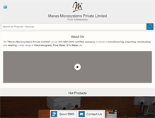 Tablet Screenshot of manasmicro.in